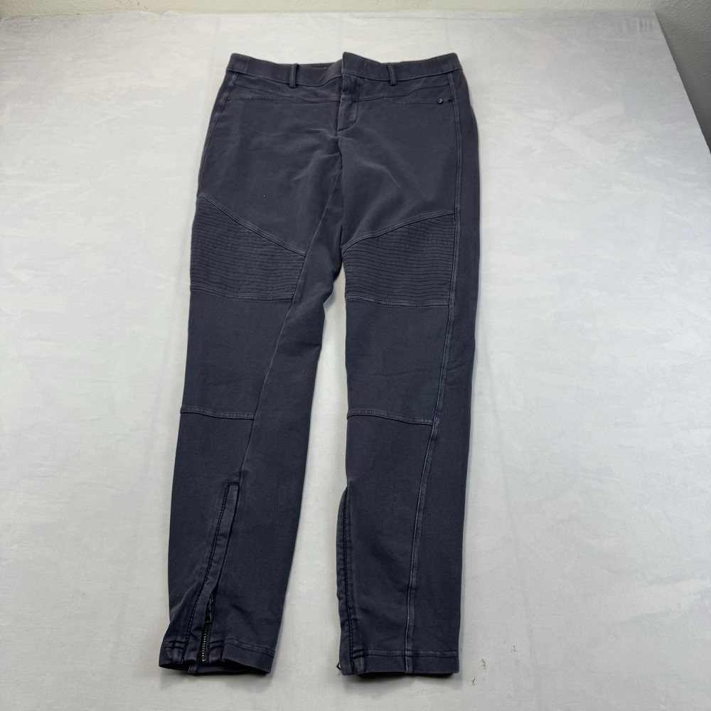 Marrakech Women's Size 29 Gray Moto Skinny Pants Ribbed Knees Ankle Zippers